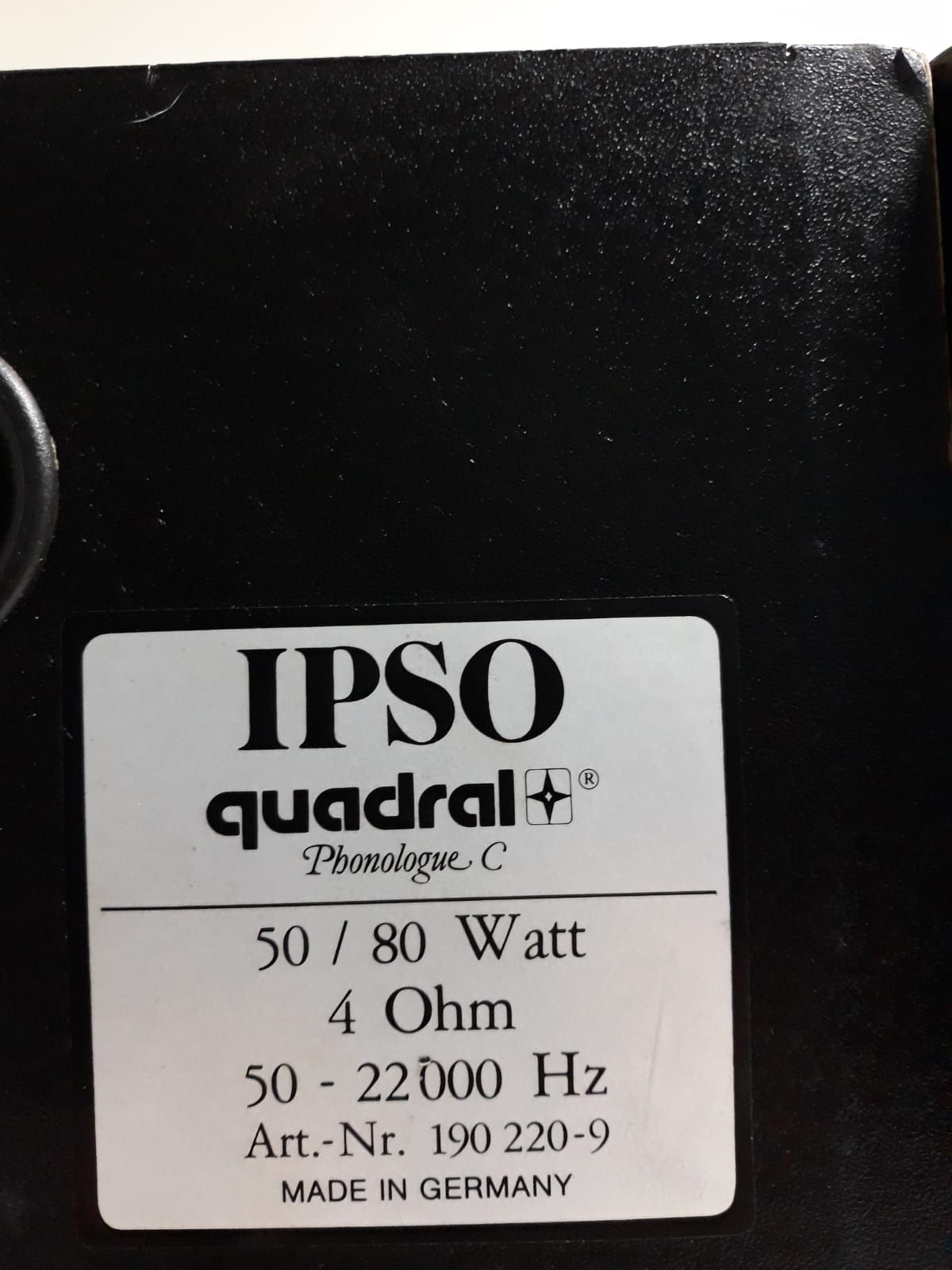 Boxe Quadral IPSO Phonologue C