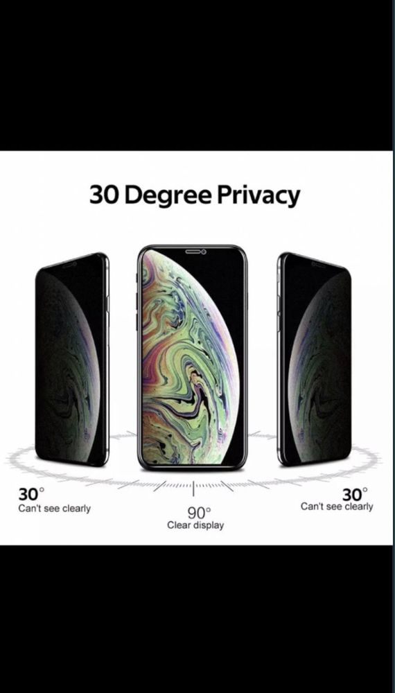 Privacy Maтов Керамичен протектор за  IPhone 15 Pro Max,14 Plus ,13