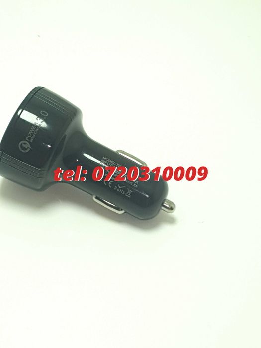 Incarcator Masina Auto 4 Porturi Bricheta Usb Qc Incarcare Rapida