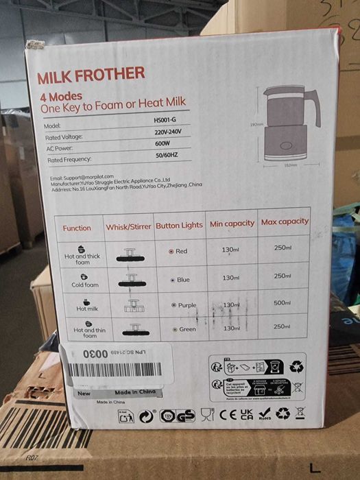 Spumator lapte Morpilot HS001-G Detasabil 500W - NOU