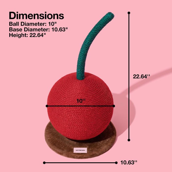 Драскалка за котки Vetreska във формата на череша