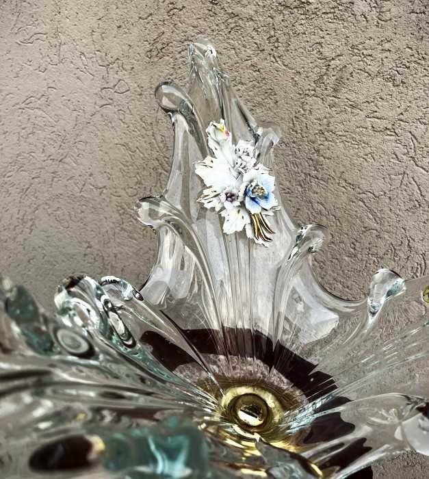 Superba fructiera Art Deco-cristal-alama aurita-Italia