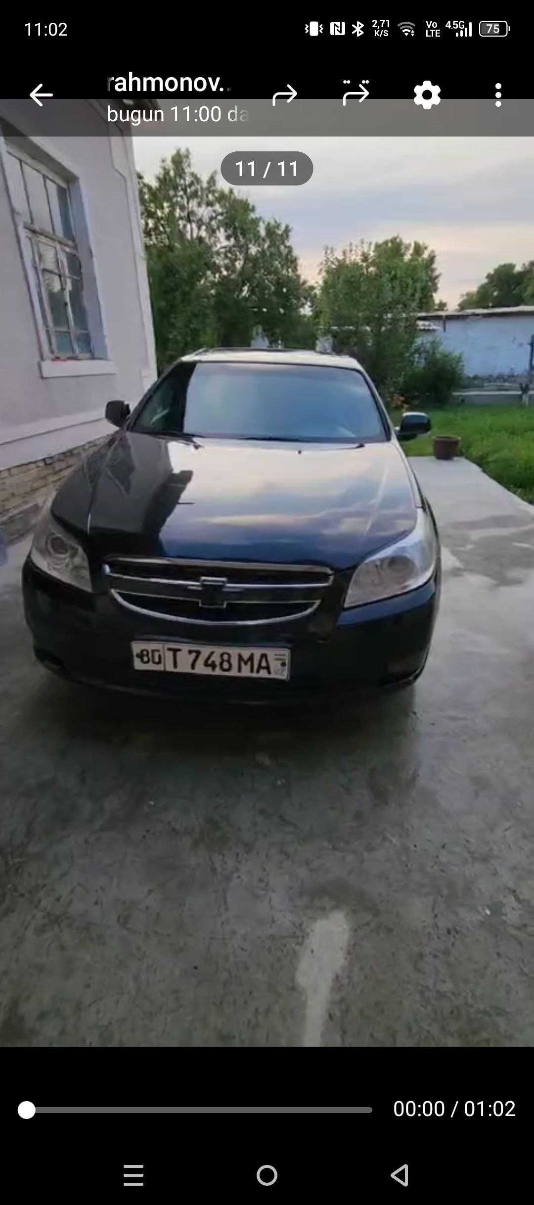 Epika chevrolet  kelishilgan narxda sotiladi