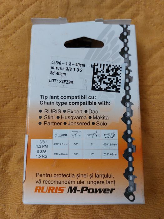 Lant pentru motofierastrau 40 cm, 28 dinti