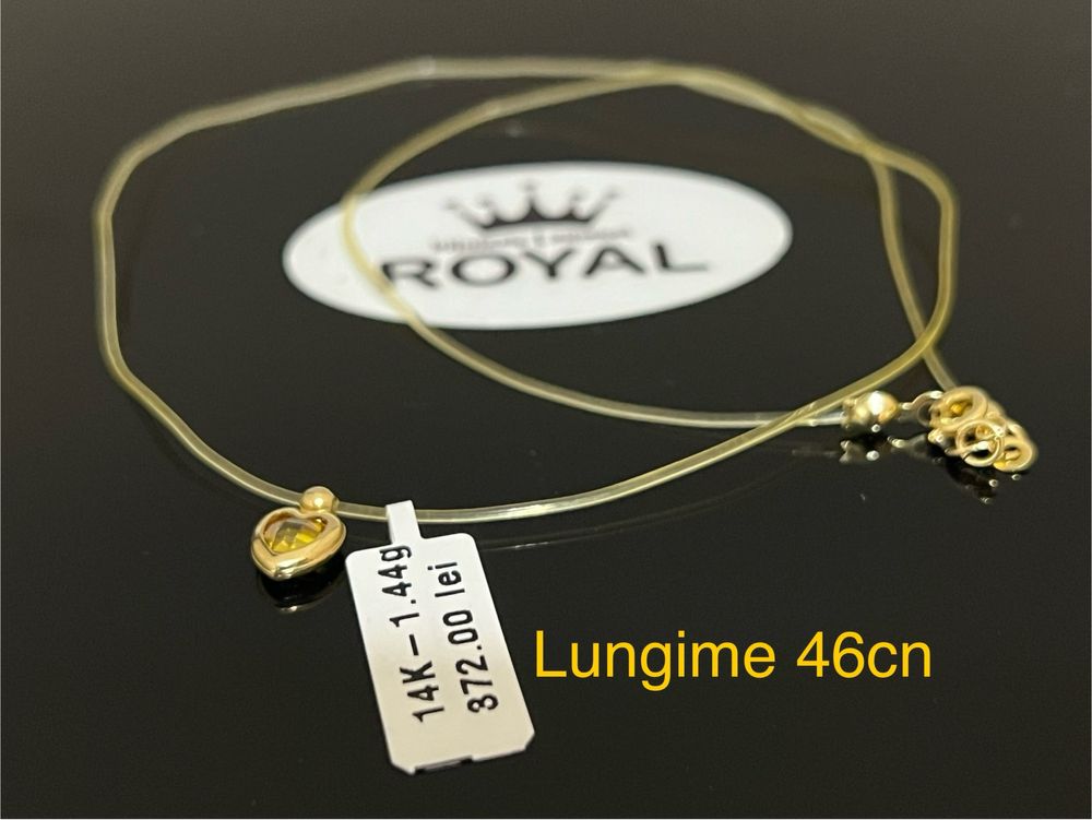 Bijuteria Royal CB : Lant aur cu silicon 14k 1,44gr lungime 46cm