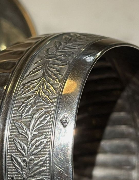 Ceașcă cafea si farfurie argint masiv Minerva 950