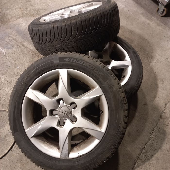 Urgent # Jante aliaj audi cu cauciucuri iarna 205 55 16 M S #  - alumi