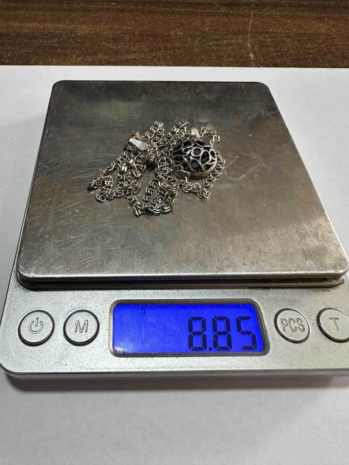 Сребърен синджир с висулка 925, 8,85гр