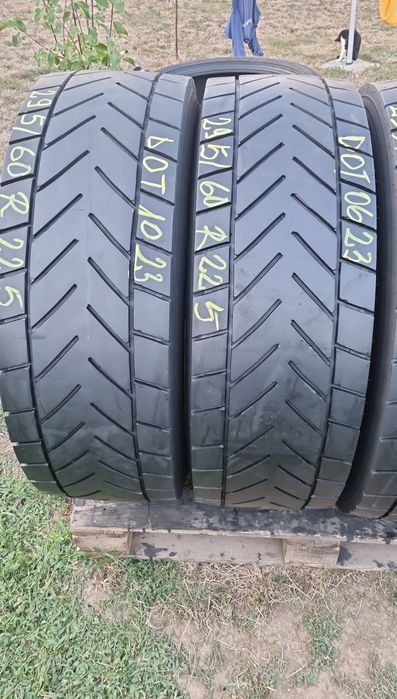 4 Anvelope Dunlop Tractiune 295/60 R22.5 Impecabile DOT1023