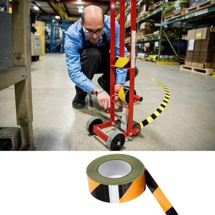 Banda reflectorizantă de marcare, adeziv poliacrilic, autoadeziva, 10m