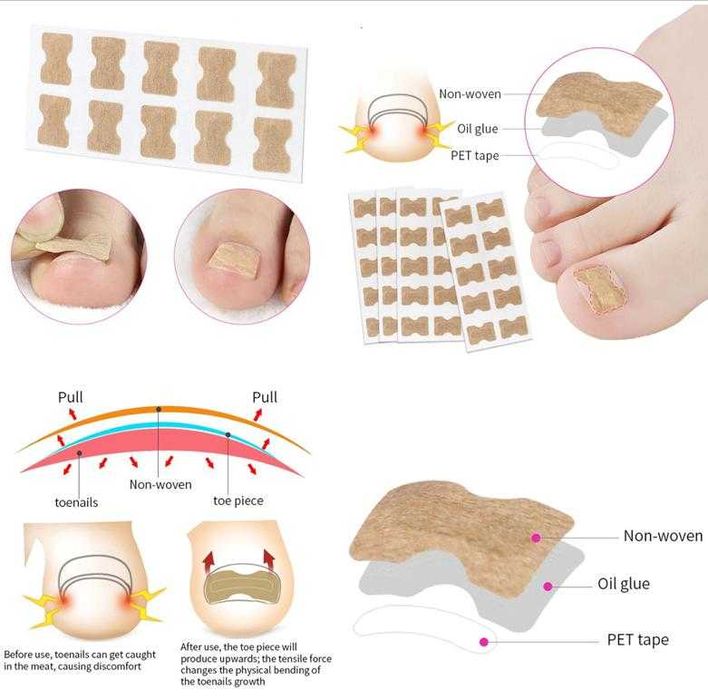 Комплект от 10 Броя Лепенки за Нокти без Нужда от Лепило Самопоставяне