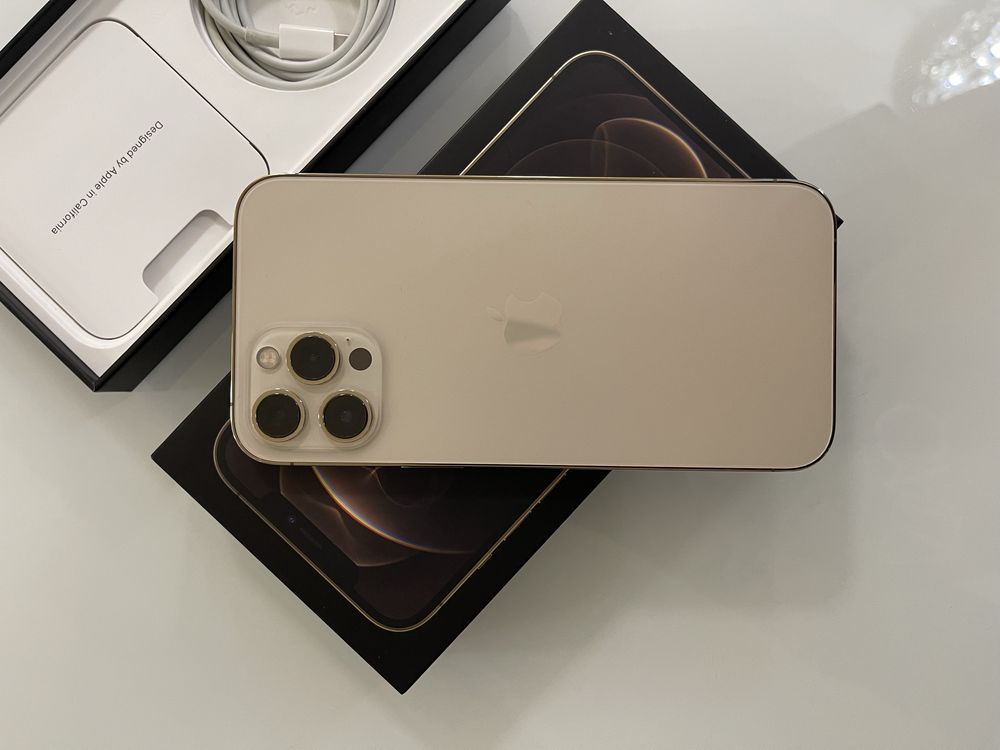 Iphone 12 pro max gold 256gb fullbox impecabil 75% baterie