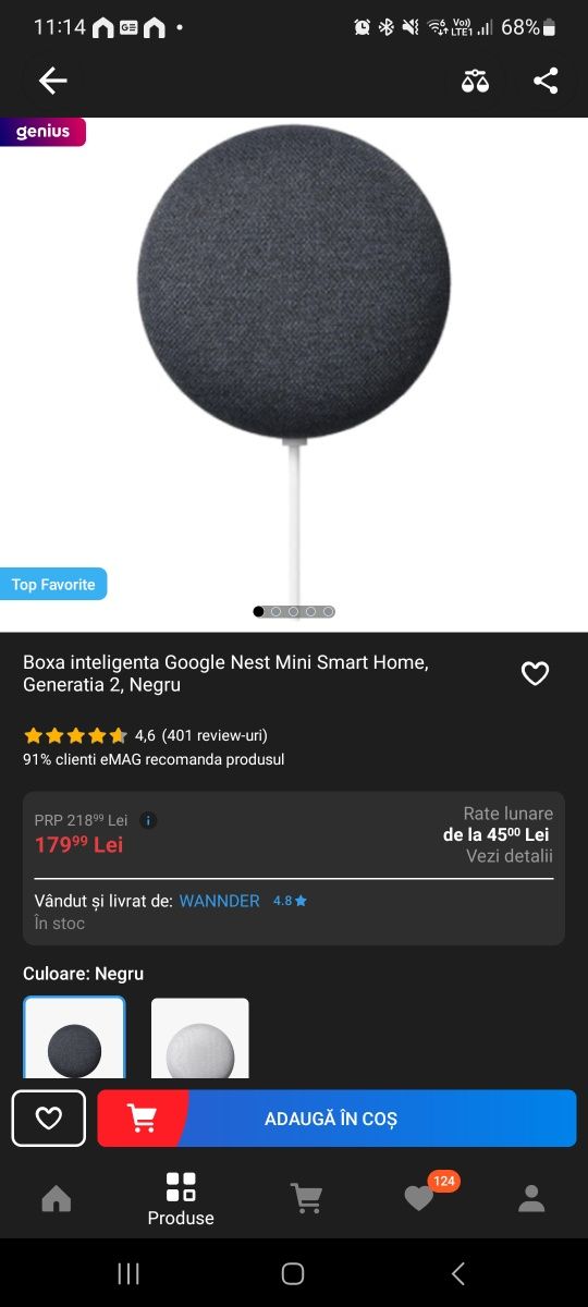 Boxa google home mini