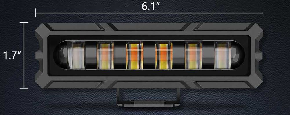 15.5 cm 7D Диоден Прожектор Халоген Лед Бар 120W Бяла и Жълта светлина