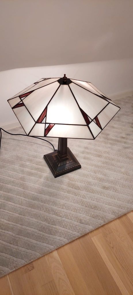 Lampa veioza vintage Art Deco Tiffany 1970