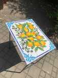 Masuta decorativa handmade faianta spaniola, 45x60 cm blat