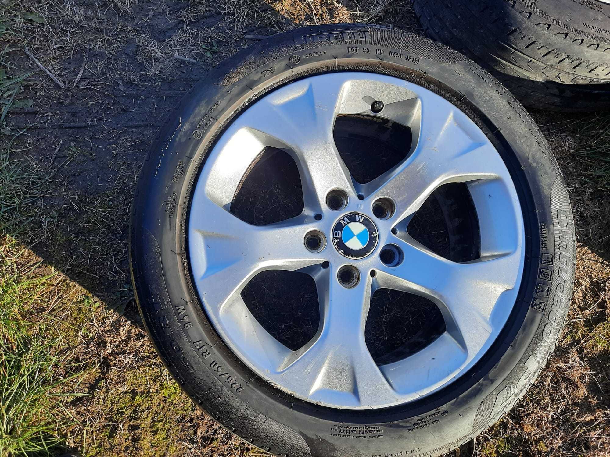 Vând 4 buc. jante aliaj+ anvelope vară Pirelli-BMW X1 E84, 225/50 /17