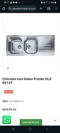 Chiuvetă Inox Dekor Franke 621 ST