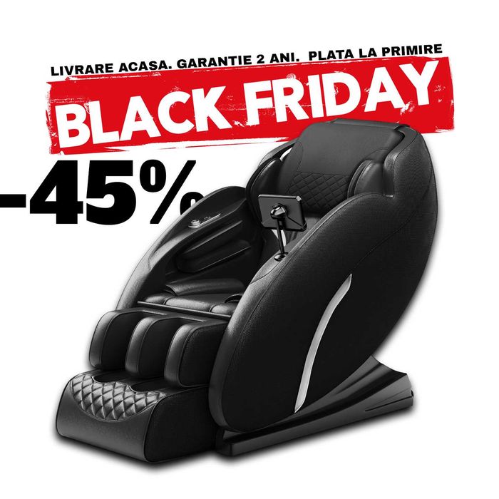 Fotoliu masaj profi! -45% Garantie/Role,incalzire, 3dscan, perne, boxe