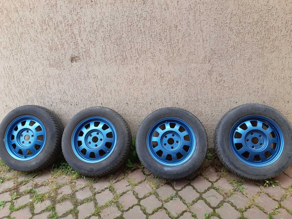 Jante 15, 5x112 Volkswagen, Audi, Seat. Plus cauciucuri iarna Dunlop.