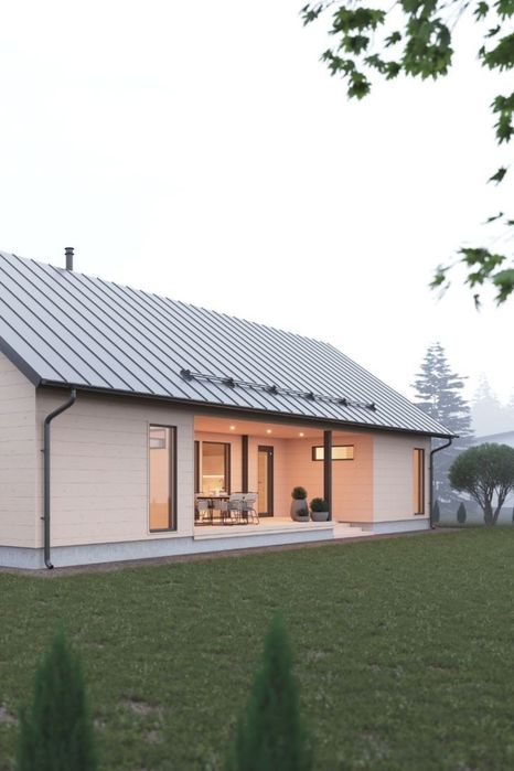 Case pe structura metalica cu panouri sandwich acceptăm și variante