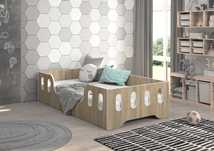 Pat copil cu saltea LAKI 160x80 Sanoma sau Alb (la alegere)
