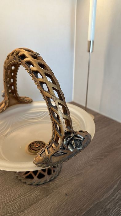 Продам большую вазочку под фрукты, богема