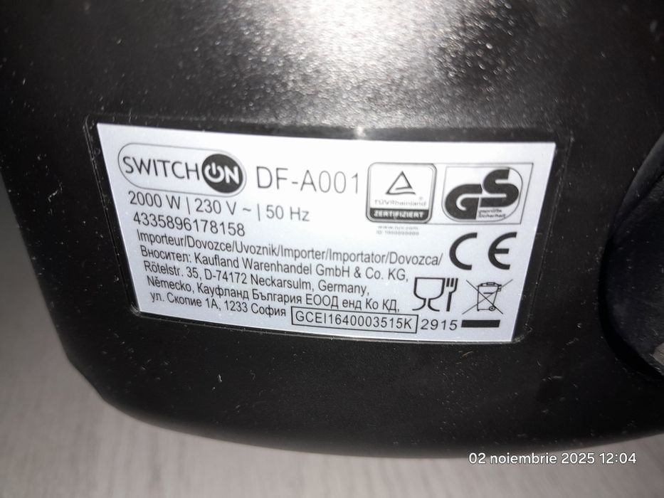 Friteoza cu ulei ideală pt. cartofi praǰiți