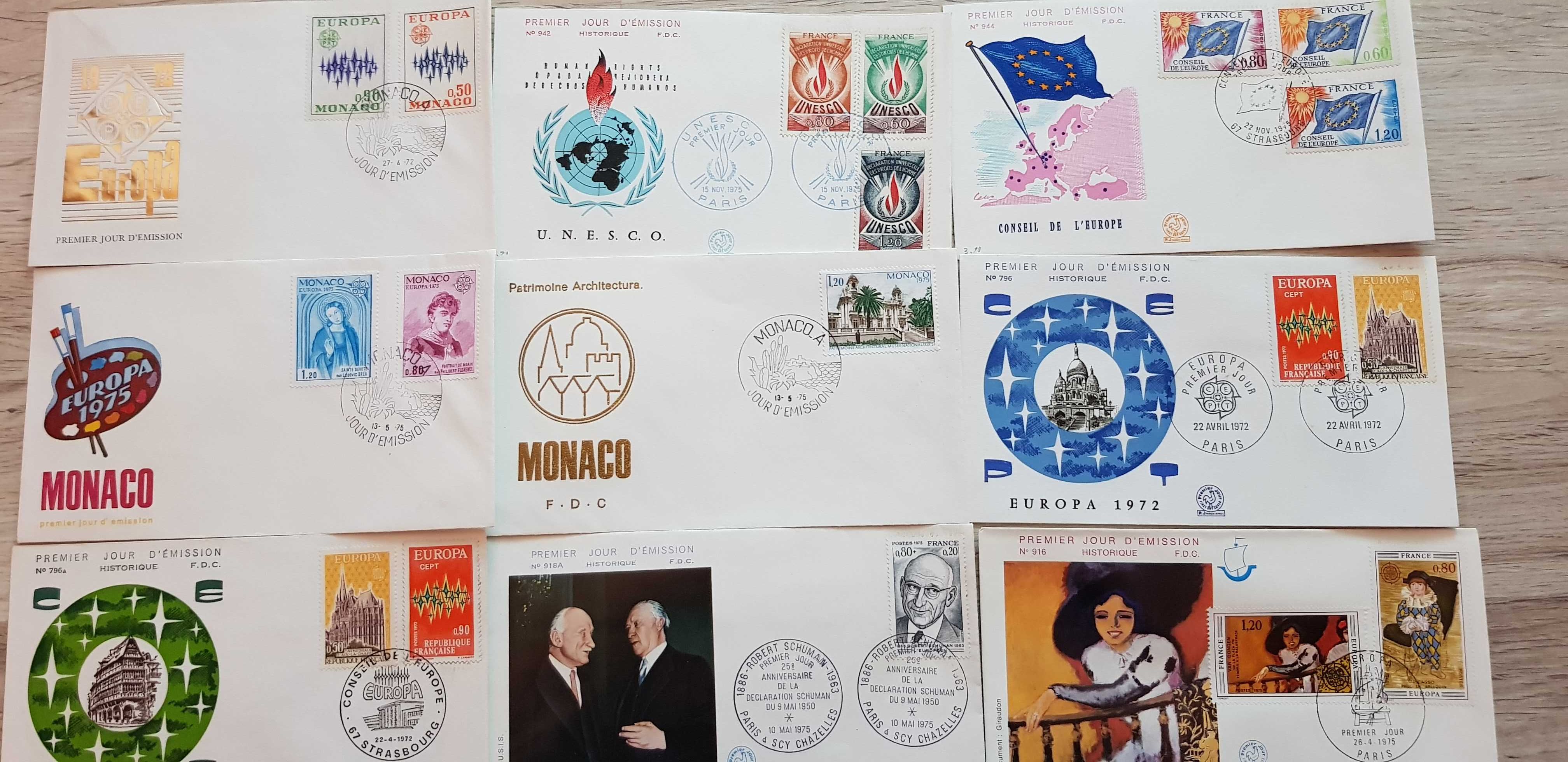 Lot 10 FDC Franta Monaco