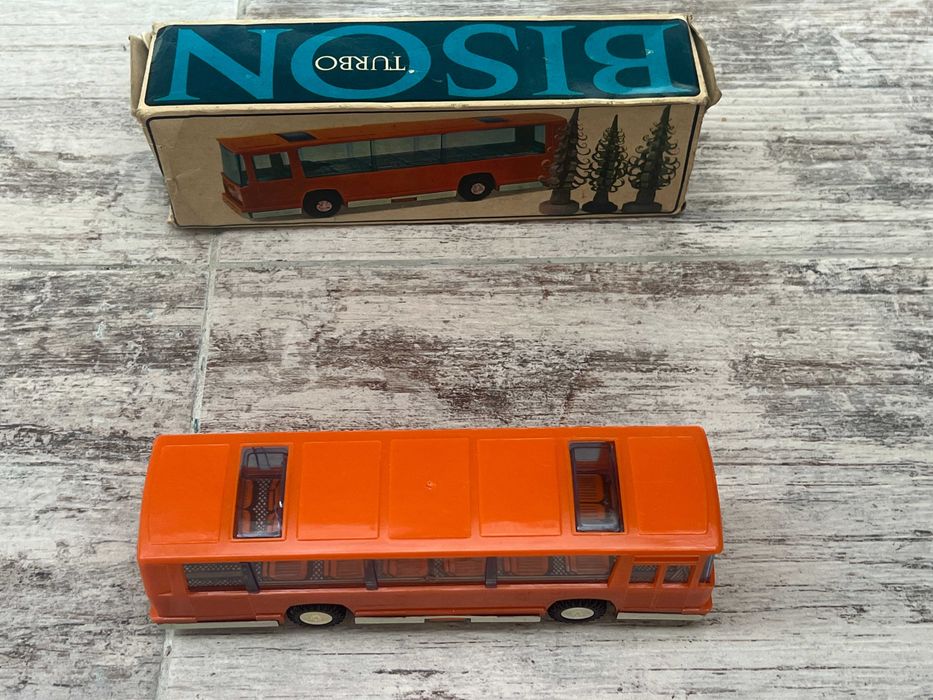 Jucarie Veche GDR Bison Turbo Autocar Bus Plastic