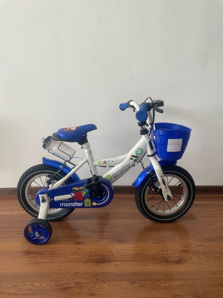 Продавам почти чисто нов детски велосипед Moni Monster 12" в гаранция