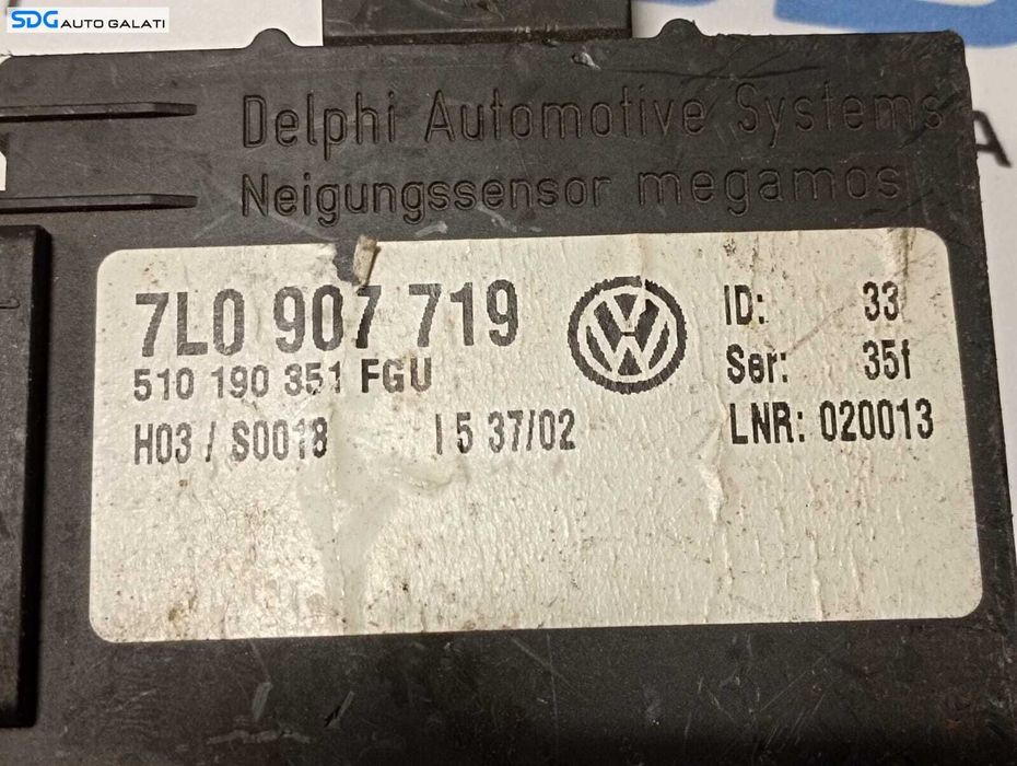 Sistem Modul Unitate Calculator Senzor Alarma Volkswagen Touareg 7L 2003 - 2007 Cod 7L0907719 510190351FGU [M4366]