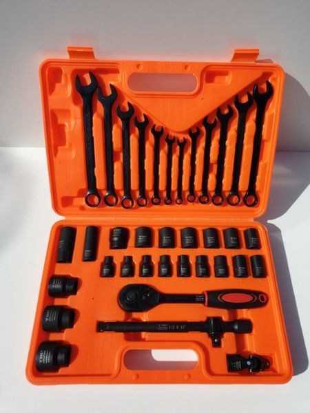 Trusa tubulare impact si chei combinate fixe si inelare 37PCS CR-M