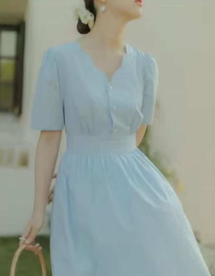 Платье голубого цвета