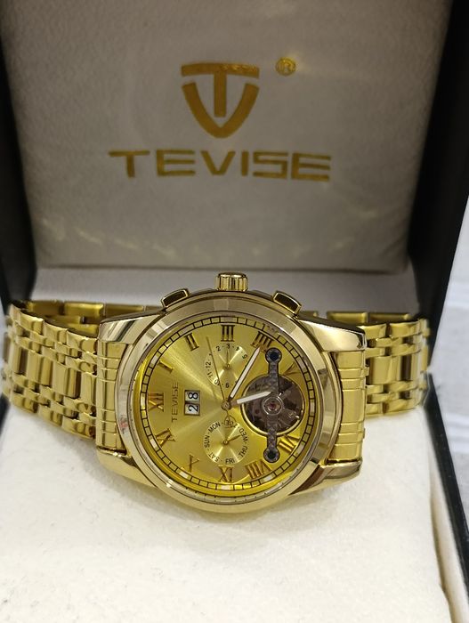 Наручные мужские механические часы, оригинал фирма Tevise, автоподзаво