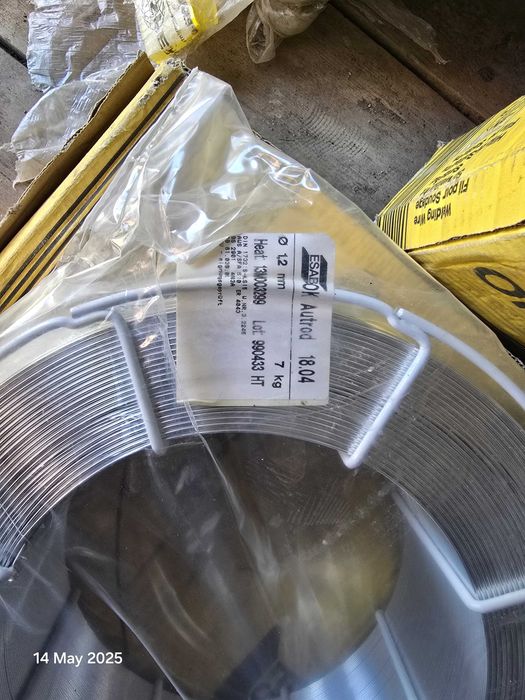Sarma sudura aluminiu ESAB Autrod 18.04 & 18.15, grosime 1.2 mm