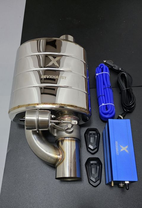 REVXHAUST Tobă Sport cu Clapeta Evacuare Vacuum ,  Oțel Inoxidabil