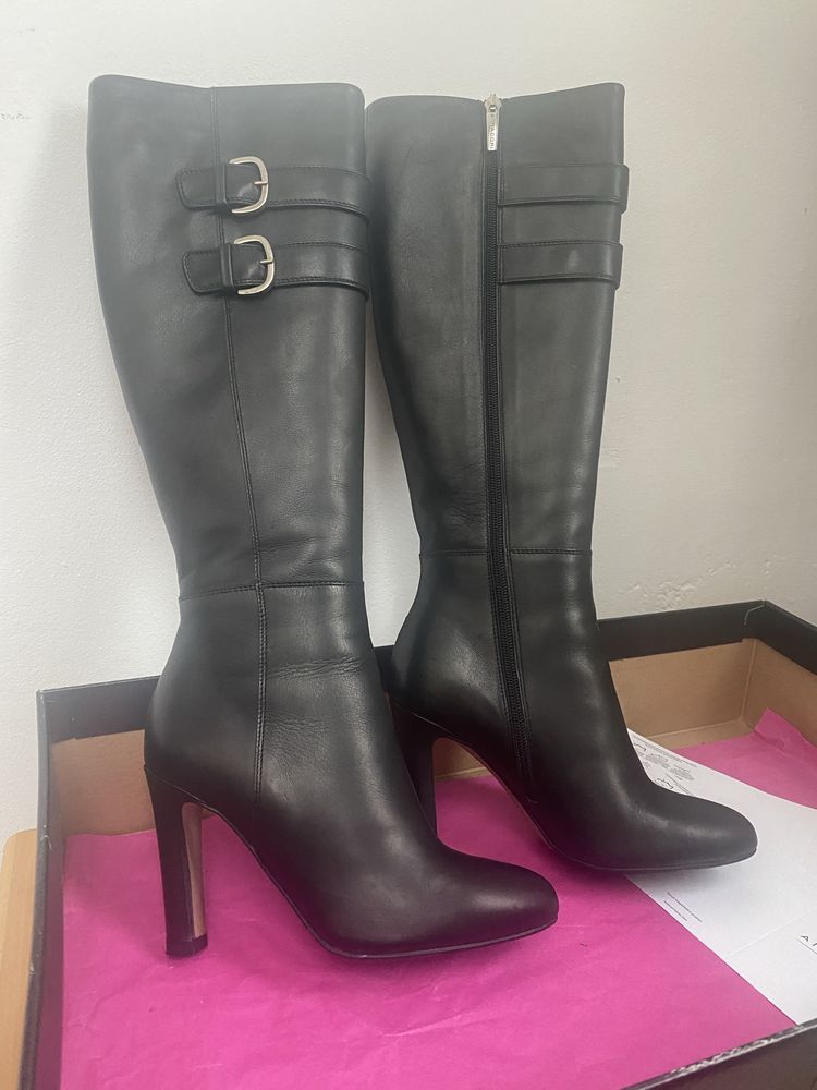 Cizme negre din piele naturala. Brand Anna Cori