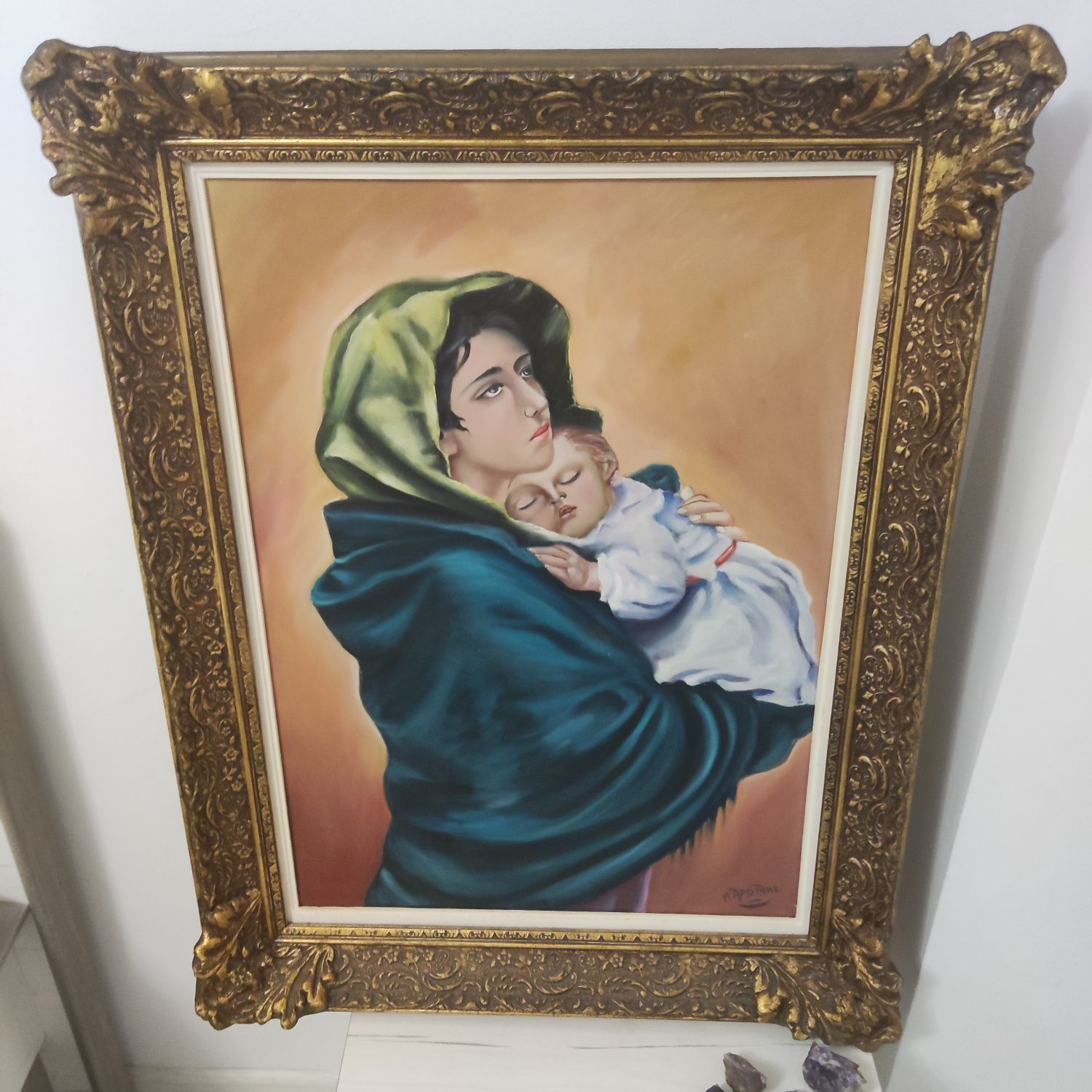 Картина масло върхо платно . Дървена рамка