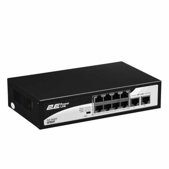 }Акция Коммутатор 2E SP802F 8xFE PoE+2xFE Uplink, 96Вт, неуправляемый