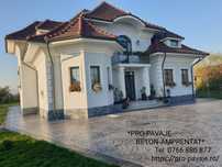 Pavaje din beton amprentat.