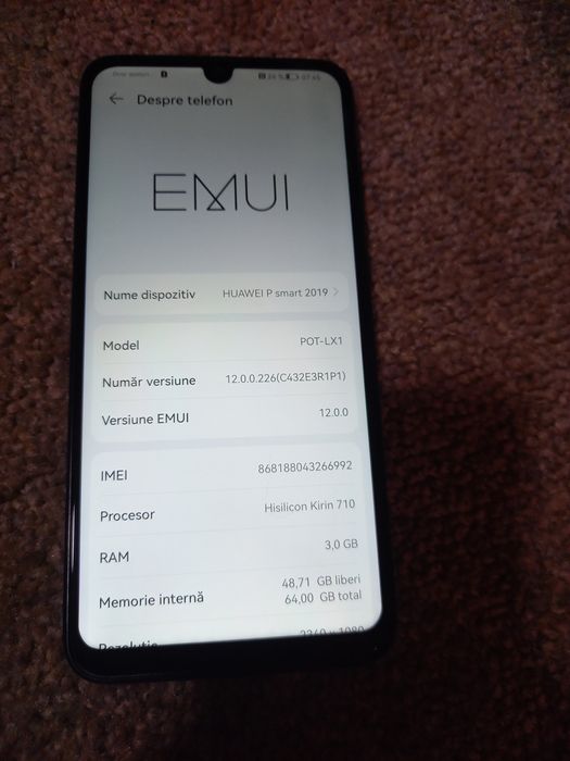 Huawei P smart 2019 64gb cu 3gb ram