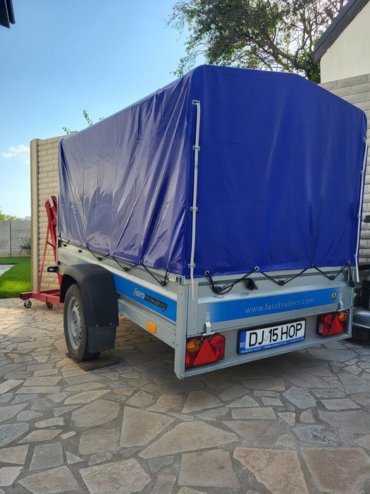 Remorca 750 kg FARO Polonia 236x125x149 ALKO cu prelata inmatriculata