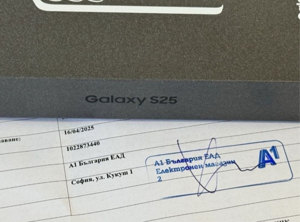 ЗАПЕЧАТАН 128GB Samsung S25 TTEC Mode A1 Гаранция 2027г. Icyblue