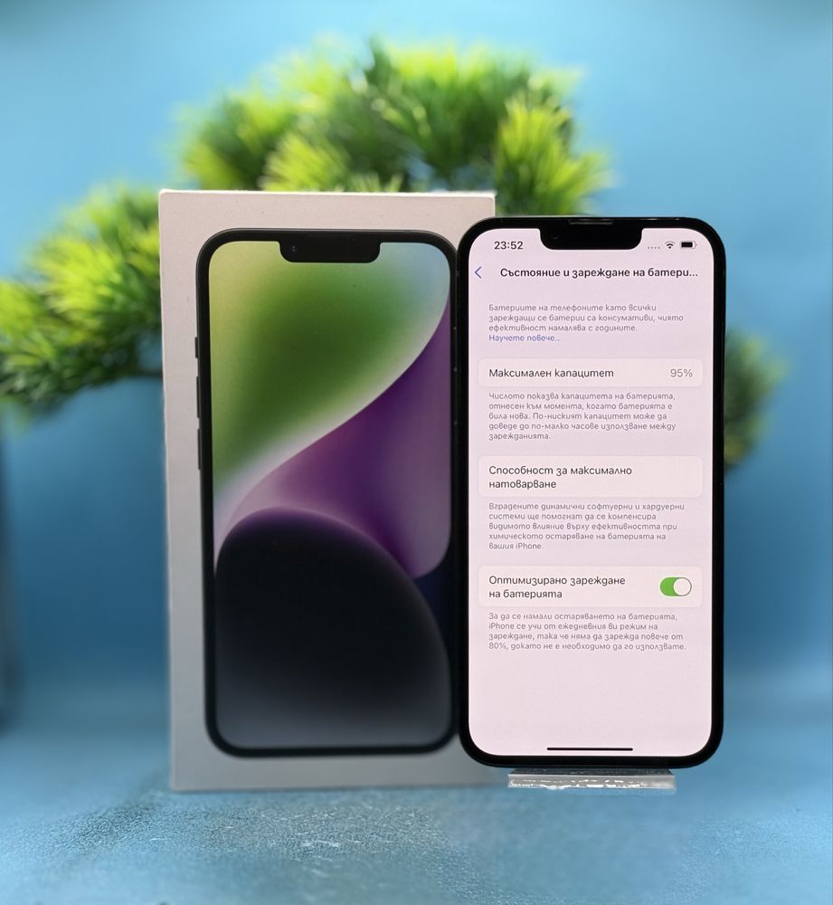 ГАРАНЦИОНЕН!!! Apple iPhone 14, 128GB, 6GB RAM, 5G, Midnight