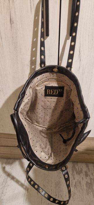 Черна дамска чанта Red Valentino
