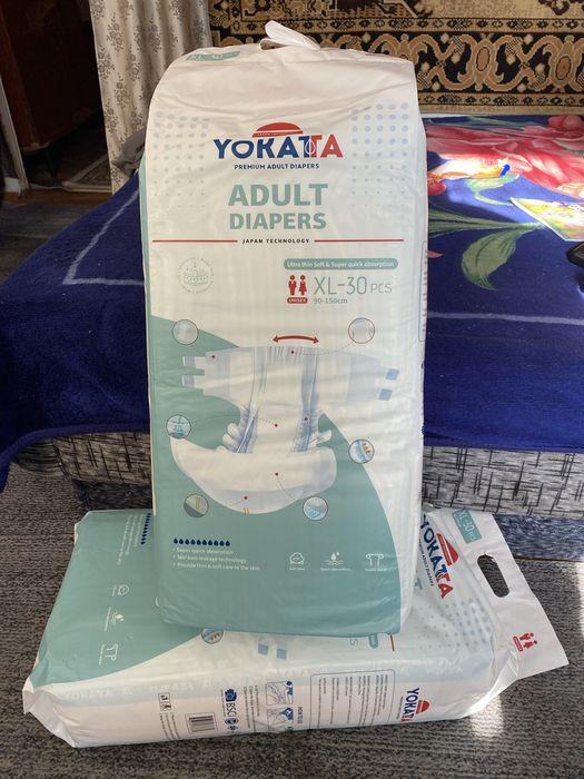 Взрослые одноразовые Yokata подгузники, размер XL, в упаковке 30 штук.