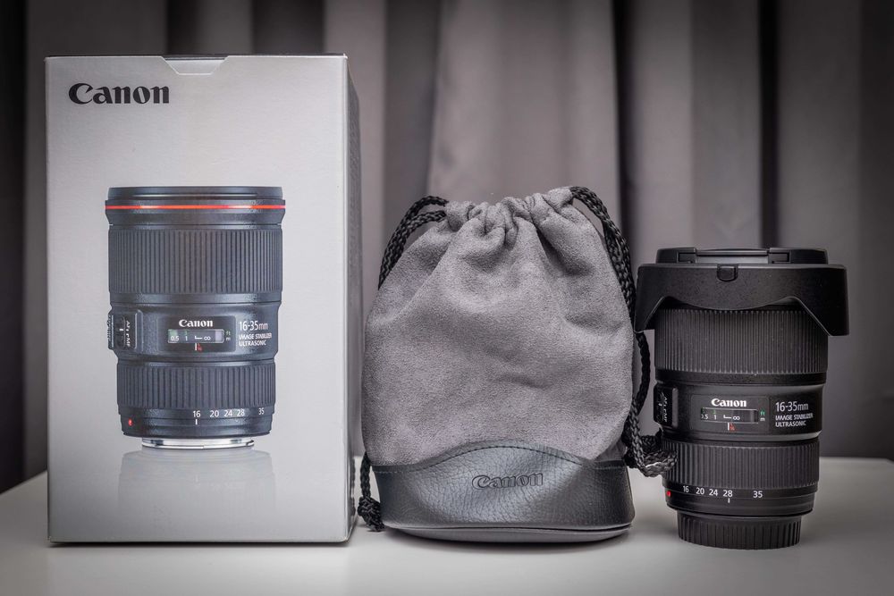 Обектив Canon EF 16-35 f4L като НОВ