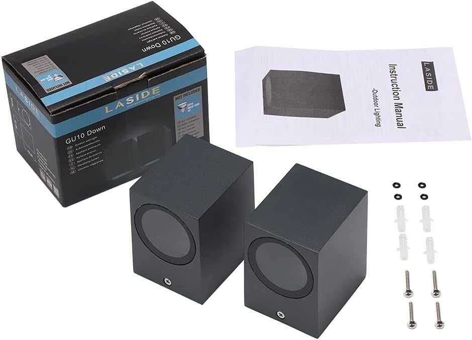 Aplice, set de 2 lămpi de exterior aluminiu antracit GU10 IP44, LASIDE