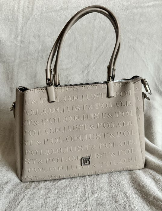 Дамска бежова чанта Just Polo